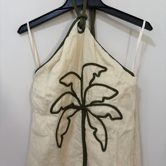 Farm Rio Coconut Halter Linen Mini Dress - Picture 9 of 11